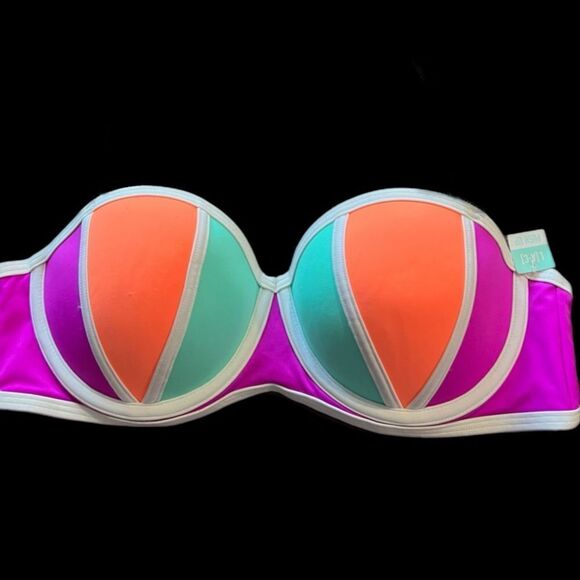 Victorias Secret Pink Swim Push-Up Padded Underwire Bikini top Large A-C - Picture 1 of 5